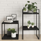 vidaXL High-Gloss Black Bookshelf Boards 8-Piece Set, 15.7x15.7x0.6, Engineered Wood, Easy-Clean, Perfect for Additional Storage