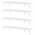 4Pack Wire Closet Shelving with Triangular Brackets, 150 lb Capacity