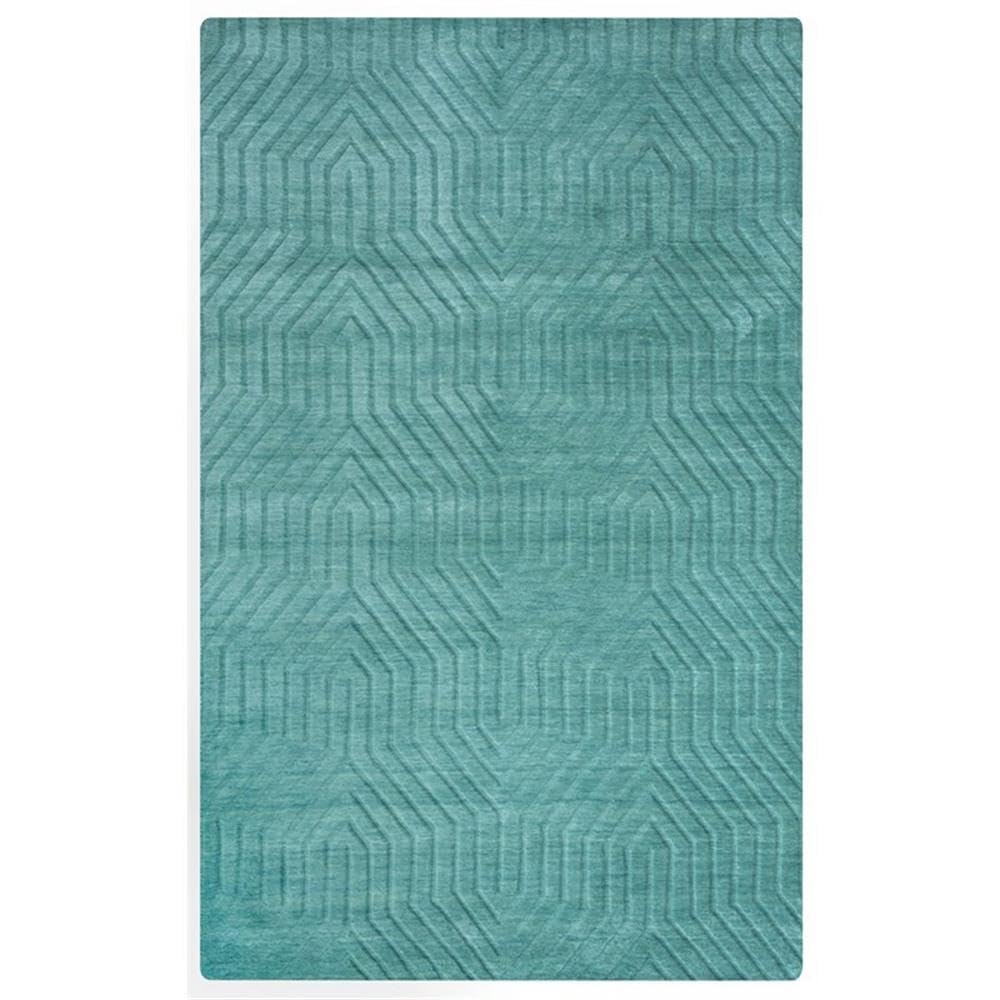 Rizzy Home | Tc8577 | Technique Collection | Wool Area Rug | 8' X 10' | Blue/Dark Teal Solid