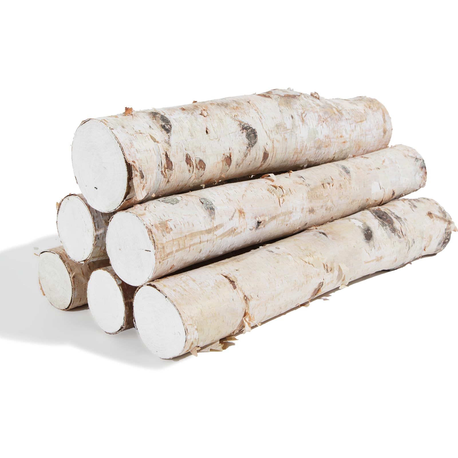 6 Pack Birch Logs Decorative Birch Branches Natural Birch Log for Decoration,Crafts,DIY, Fireplace Decor Firewood(Birch Logs:2.3