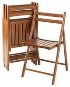 Winsome Robin 4-PC Folding Set Teak Chair, 17.64 x 20.1 x 32.28