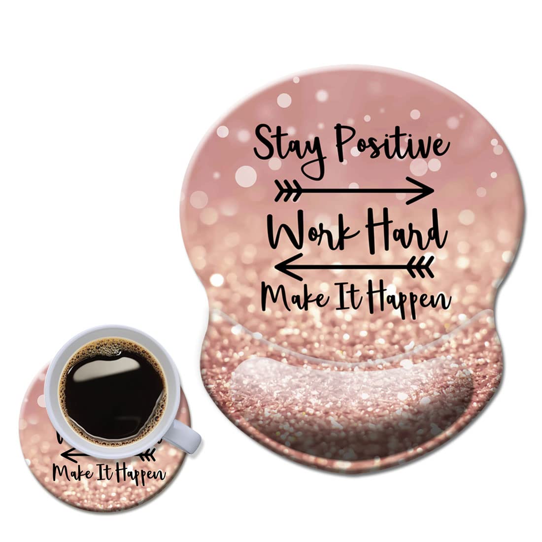 Mouse Pad With Wrist Support, Non Slip Mousepad Wrist Rest For Office, Computer, Laptop & Mac- Durable & Comfortable & Lightweig