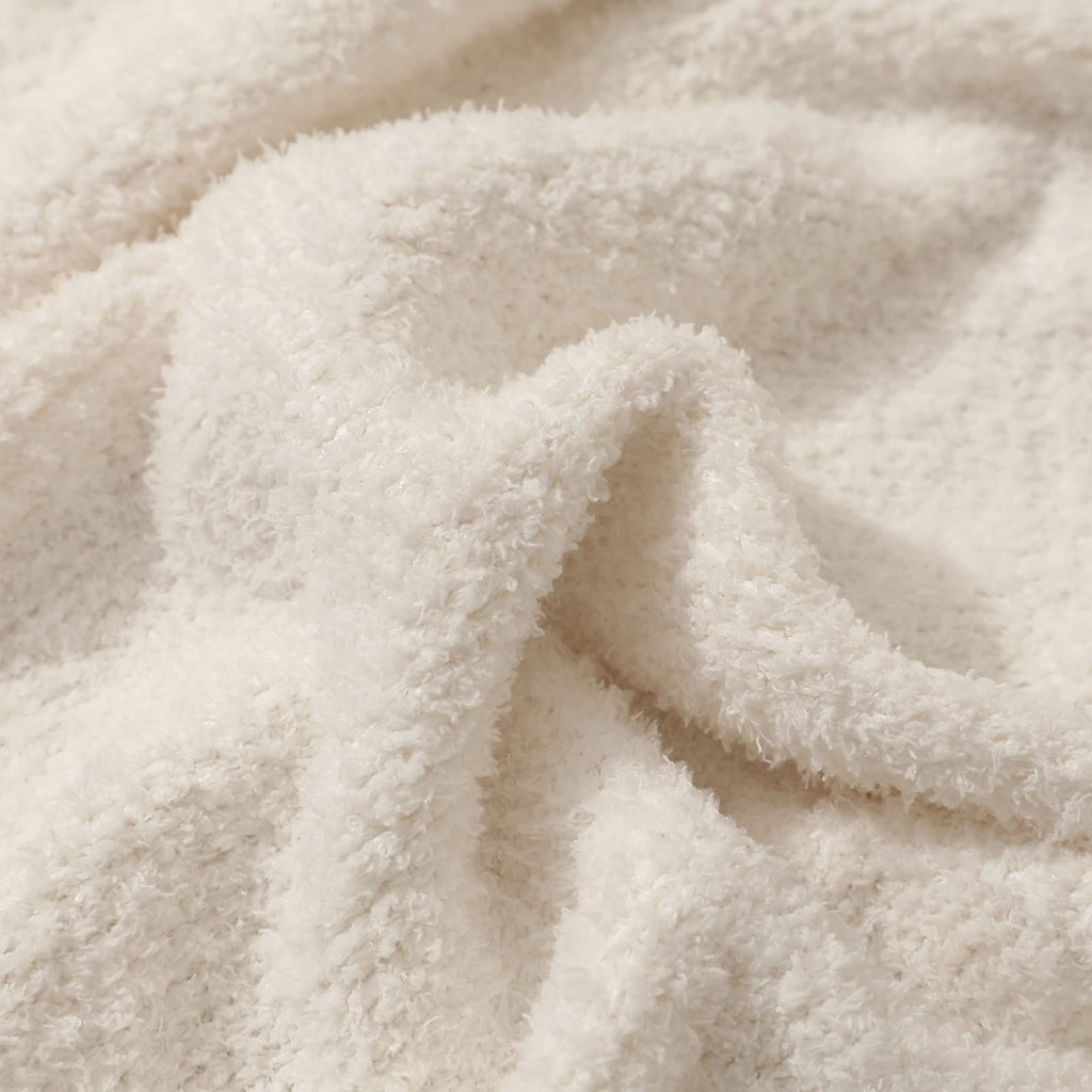 Bearberry Super Soft Fluffy Throw Blanket Lightweight Cozy Warm Bed Blankets For Couch Bed Sofa All Season (Cream, 60   X80   )