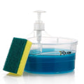 RILION Double Layer Soap Dispenser for Bathroom Accessories Dishwasher Liquid Holder Liquid Dispenser Pump with Sponge Holder Ki