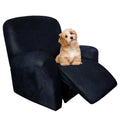 molasofa Recliner Chair Covers - 4 Pieces Leather Like Large Recliner Chair Covers with Pocket Waterproof Non Slip Stretch Recli
