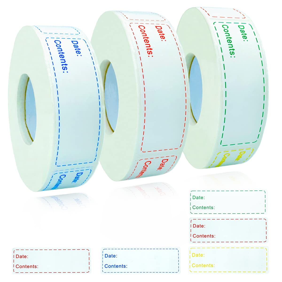 450Pcs Smatagee Removable Freezer Labels,1 X 3 Inch Food Storage Stickers,Self-Adhesive Date Labels-Waterproof Oil-Resistant Eas
