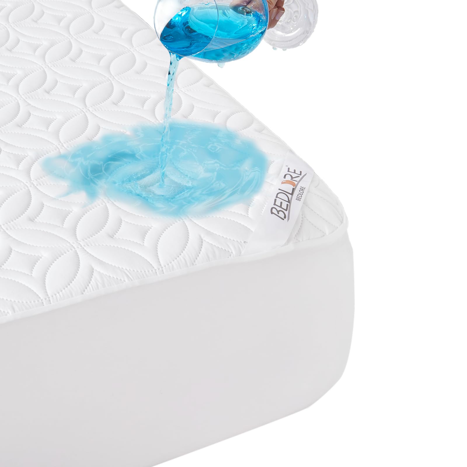 Bedlore Waterproof Mattress Protector, Full Size Mattress Pad With Deep Pocket 6'-18' Depth, Soft & Breathable Double Bed Matt