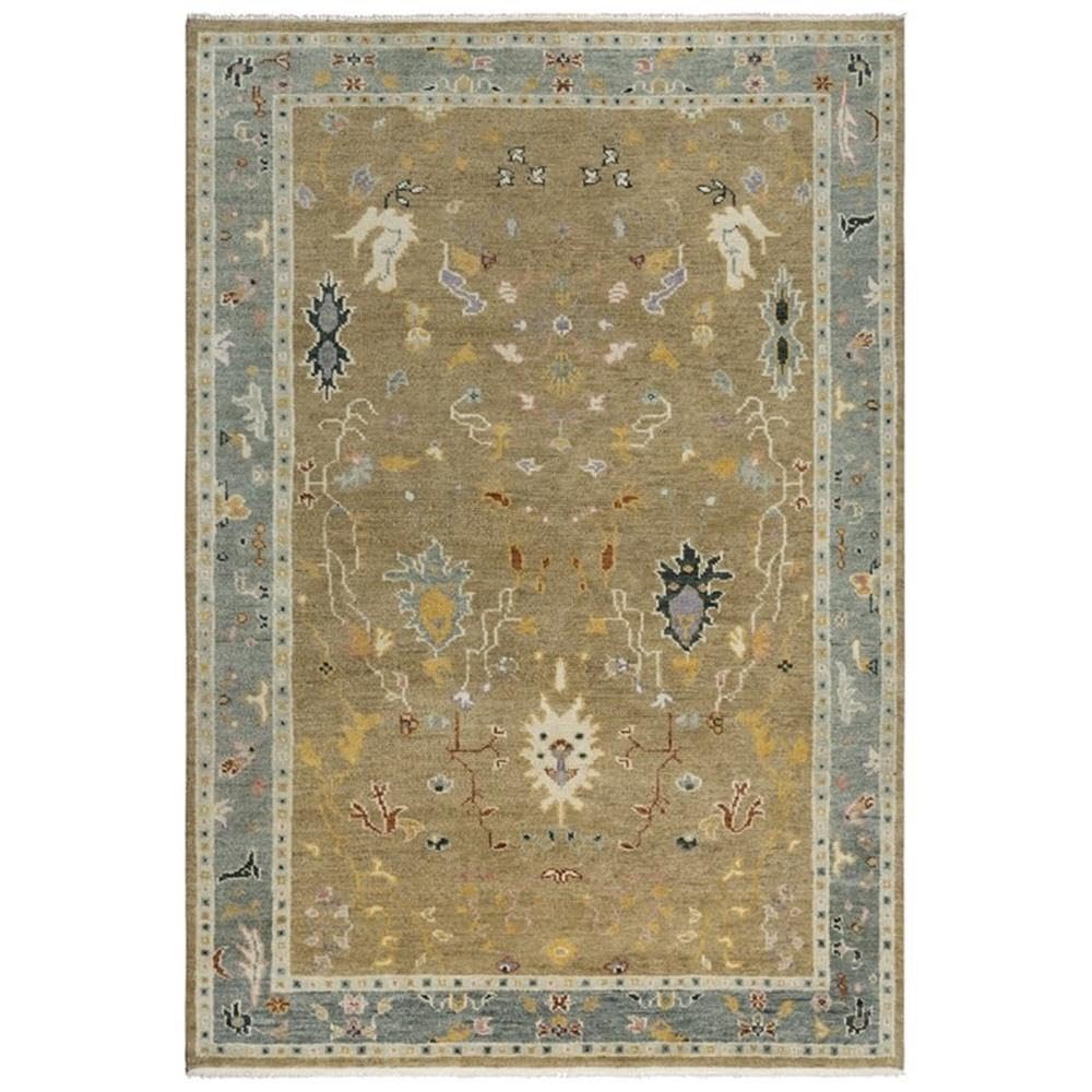 Muse 9' X 12' Abstract Taupe/Gray/Brown/Blue/Gray Hand Knotted Area Rug