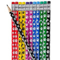 Srenta 7.5' Paw Print Colorful Pencils | Perfect For Classroom Birthday Parties Gift & Rewards | Pack Of 48