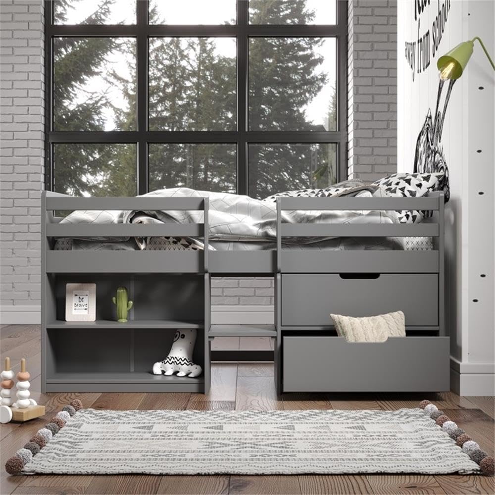 Acme Fabiana Twin Loft Bed with Storage - Thumbnail 4