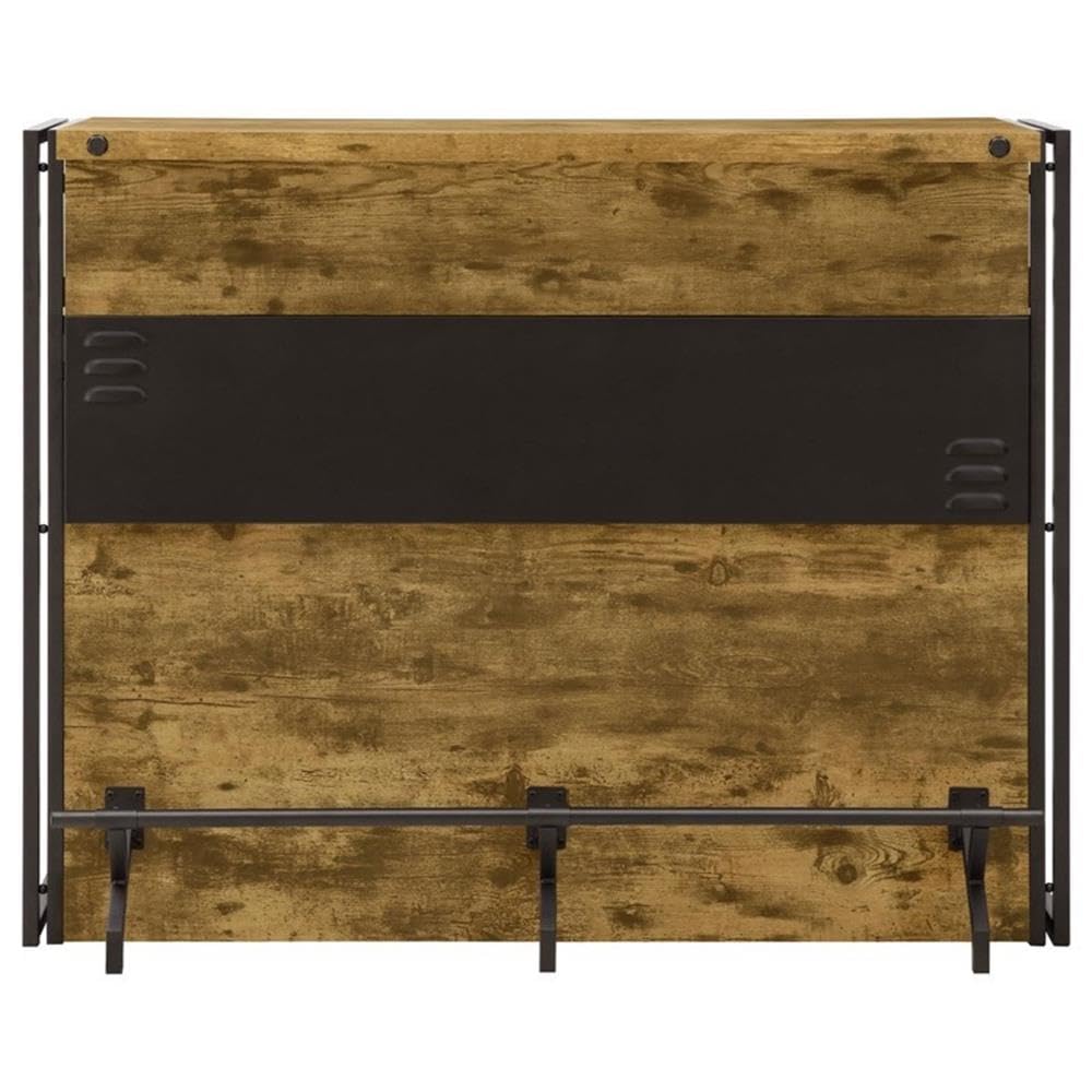 Coaster Furniture Home Bar Cabinet Wine Storage Unit Dark Bronze 130071