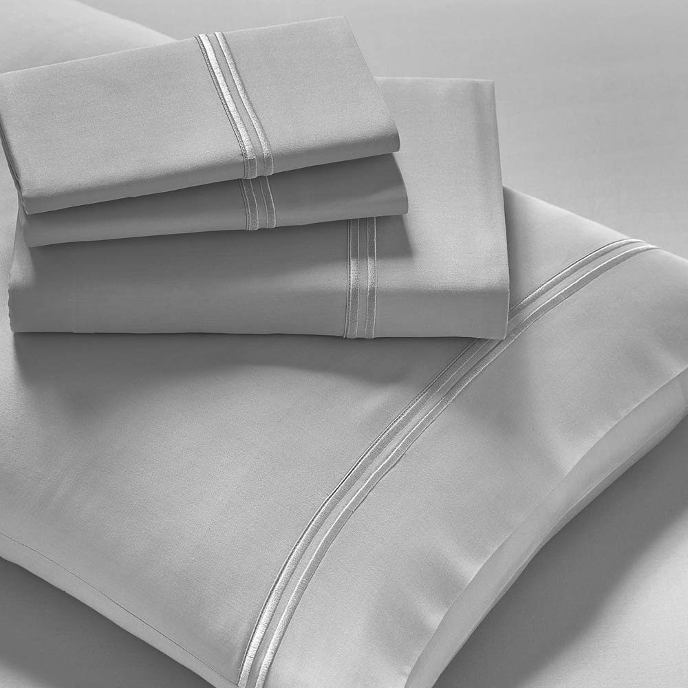 PureCare Elements Premium Tencel Sheet Set, Technical Textile, Split King, Dove Grey, 5 Piece Set (PCST-SPK-GY)