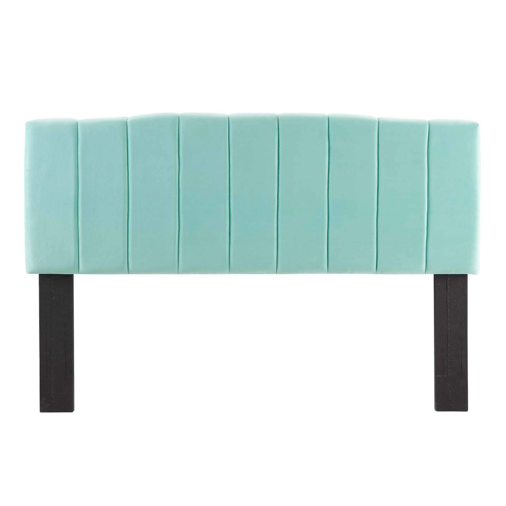 Modway Camilla Channel Tufted Performance Velvet King/California King Headboard in Mint