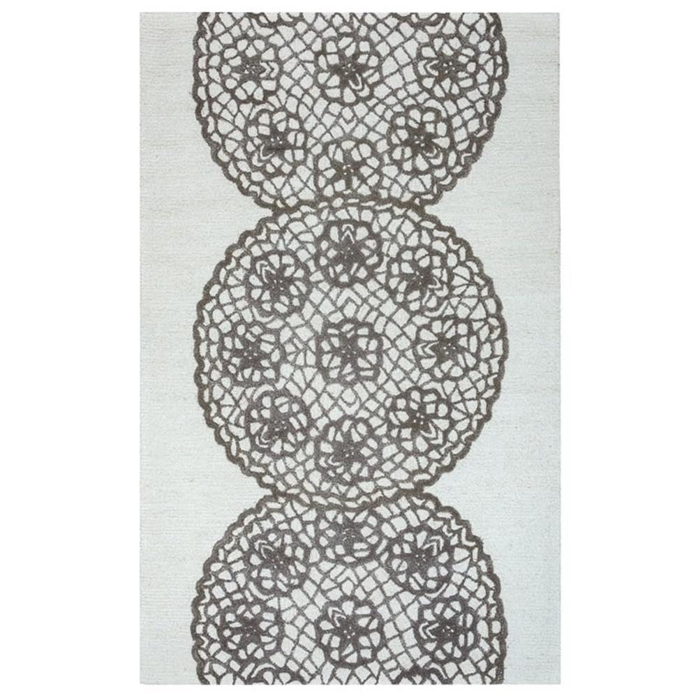 Rizzy Home Alora Decor Charming 5' X 8' Medallion Grey/Gray/Rust/Blue Hand-Tufted Area Rug