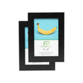 FrameWorks 2-Pack, 4x6 Picture Frame, Black - Classic Photo Frame with Tempered Glass, Picture Frame with Clean Edges, Poster Fr