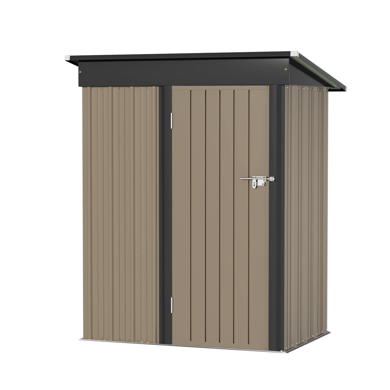 Greesum Metal Outdoor Storage Shed 6Ft X 4Ft, Steel Utility Tool Shed Storage House With Door & Lock, Metal Sheds Outdoor Storag