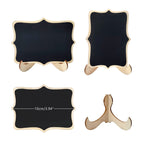 24 Pcs Wooden Mini Chalkboards Signs For Food Signs, Wedding Signs, Message Signs, Event Decorations, And Include Wave-Shaped Bo