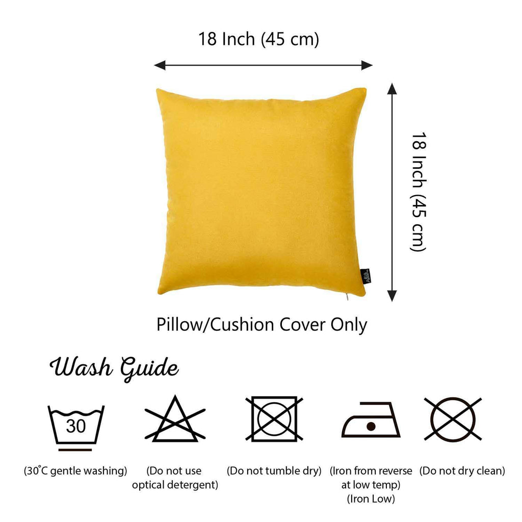 Pillows HomeRoots Polyester 18'x18' Yellow Honey Decorative Throw Cover (2 pcs in Set)