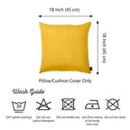 Pillows HomeRoots Polyester 18'x18' Yellow Honey Decorative Throw Cover (2 pcs in Set)