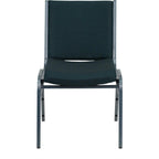 Flash Furniture HERCULES Series Heavy Duty Green Patterned Fabric Stack Chair with Ganging Bracket