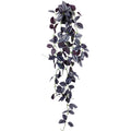 LOYWREE Small Fake Hanging Purpleeyebrow Leaf Plant, 37.7in Artificial Potted Plant Faux Ivy Vine Plant Hanging Plant Pothos for