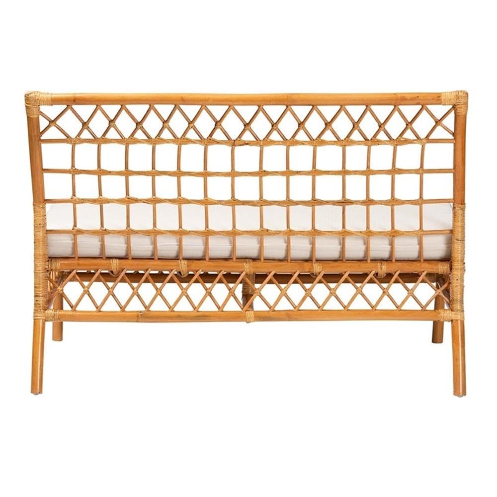 bali & pari Capella Modern Bohemian Honey Rattan Dining Bench