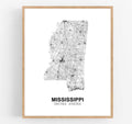 Eleville 11X14 Unframed Mississippi United States Country View Abstract Road Modern Map Art Print Poster Wall Office Home Decor 