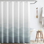 jinchan Ombre Grey Shower Curtain Fabric Shower Curtain Coastal Beach Ocean Wave Bathroom Shower Curtain Gray Gradual Color Desi