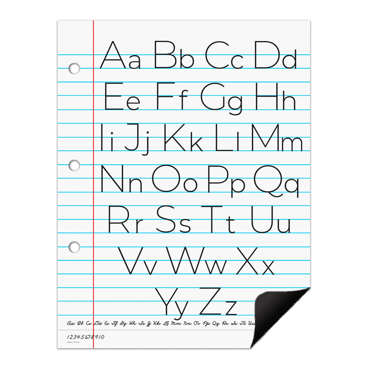 Jumbo Magnetic Notebook Paper - Magnetic Handwriting Paper For Classroom, Dry Erase Notebook Paper, Magnetic Lined Paper For Whi