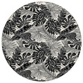 Dalyn Rugs Tropics Tc16 Black 8' X 8' Indoor Outdoor Round Rug, Easy Clean, Machine Washable, Non Shedding, Bedroom, Living Room, Dining Room, Kitchen, Patio Rug