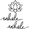 Inhale Exhale Wall Art Yoga Meditation Decor Lotus Flower Wall Art Yoga Sign Decorative Black Metal Meditation Decoration Spirit