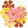 60 Pieces Groovy Party Decorations 70s Retro Flower Cutouts Daisy Paper Cutout Decor Hippie Flower Cutouts for 60s 70s One Two G