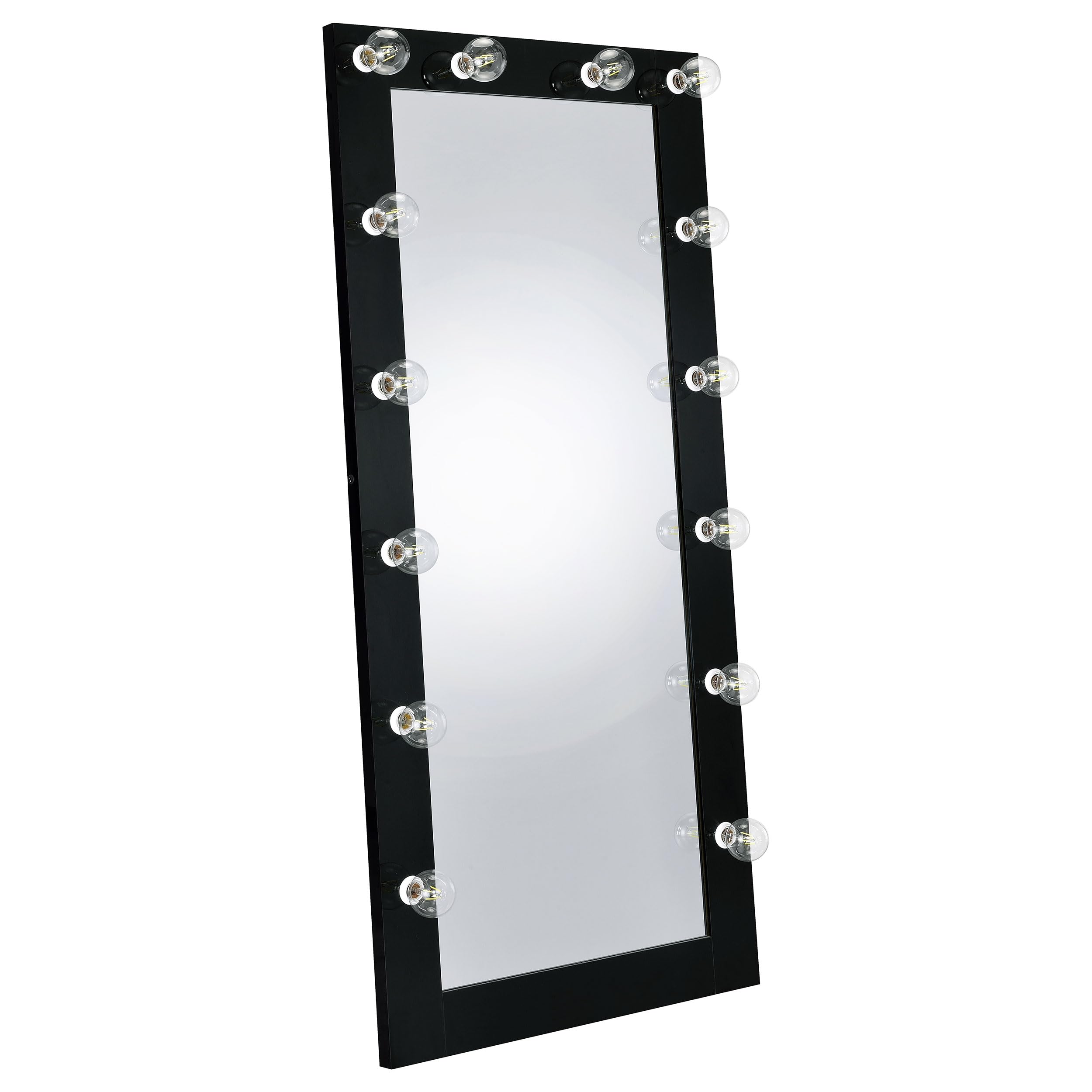 Coaster Zayan Floor Mirror, Black High Gloss