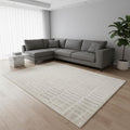 9 X 12 Gray And Beige Abstract Area Rug