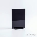 Uniqooo 3' Black Acrylic Stand | 20 Pack 3Mm Slot Wedding Sign Holders, Perfect For Wedding, Table Number, Exhibition, Office,