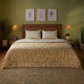 Livspace Floral Geometric Comforter Double Bed | 240 Gsm, 144 Tc | Quilt Blanket, Comforter King Size Bed, 100% Cotton Virgin Po