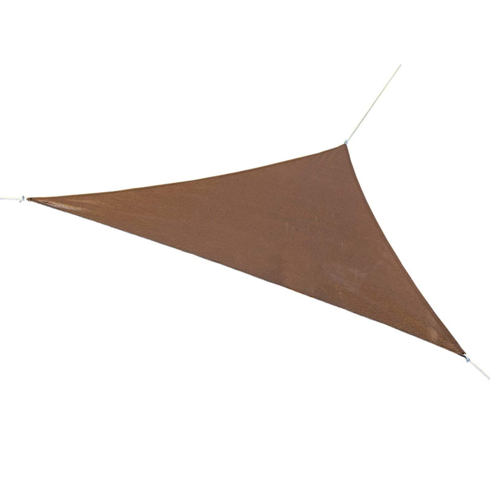 Coolaroo Shade Sail, Triangle Ready To Hang Shade Sail, 16'5', Mocha