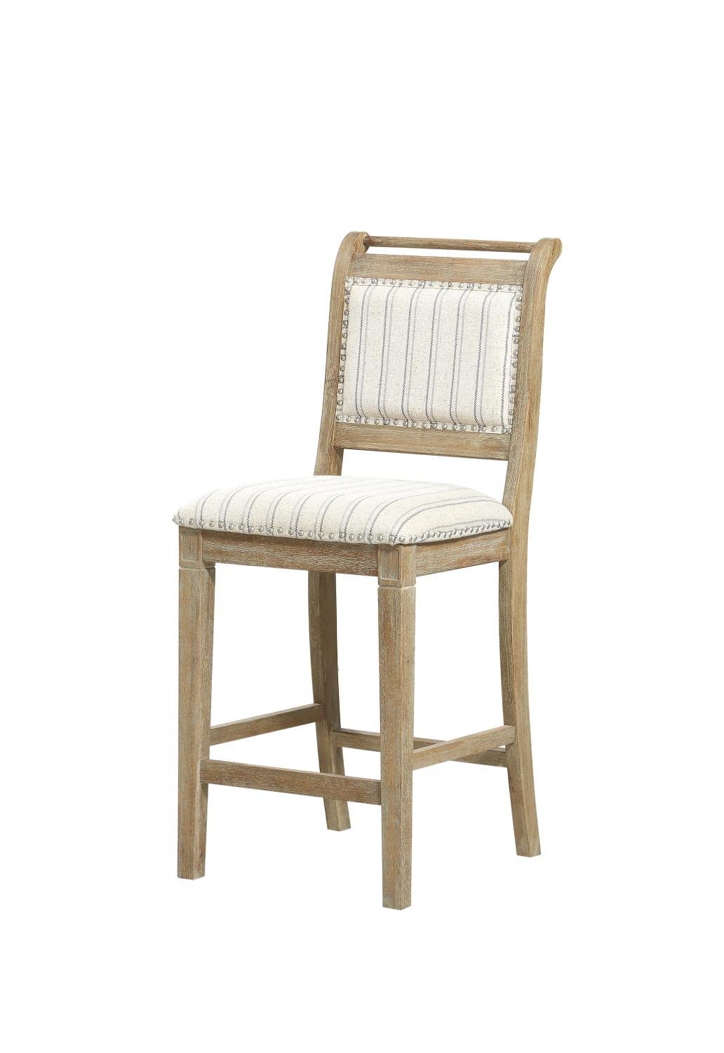 Linon Home Decor Products Newton Grey Counter Stool, Gray Wash