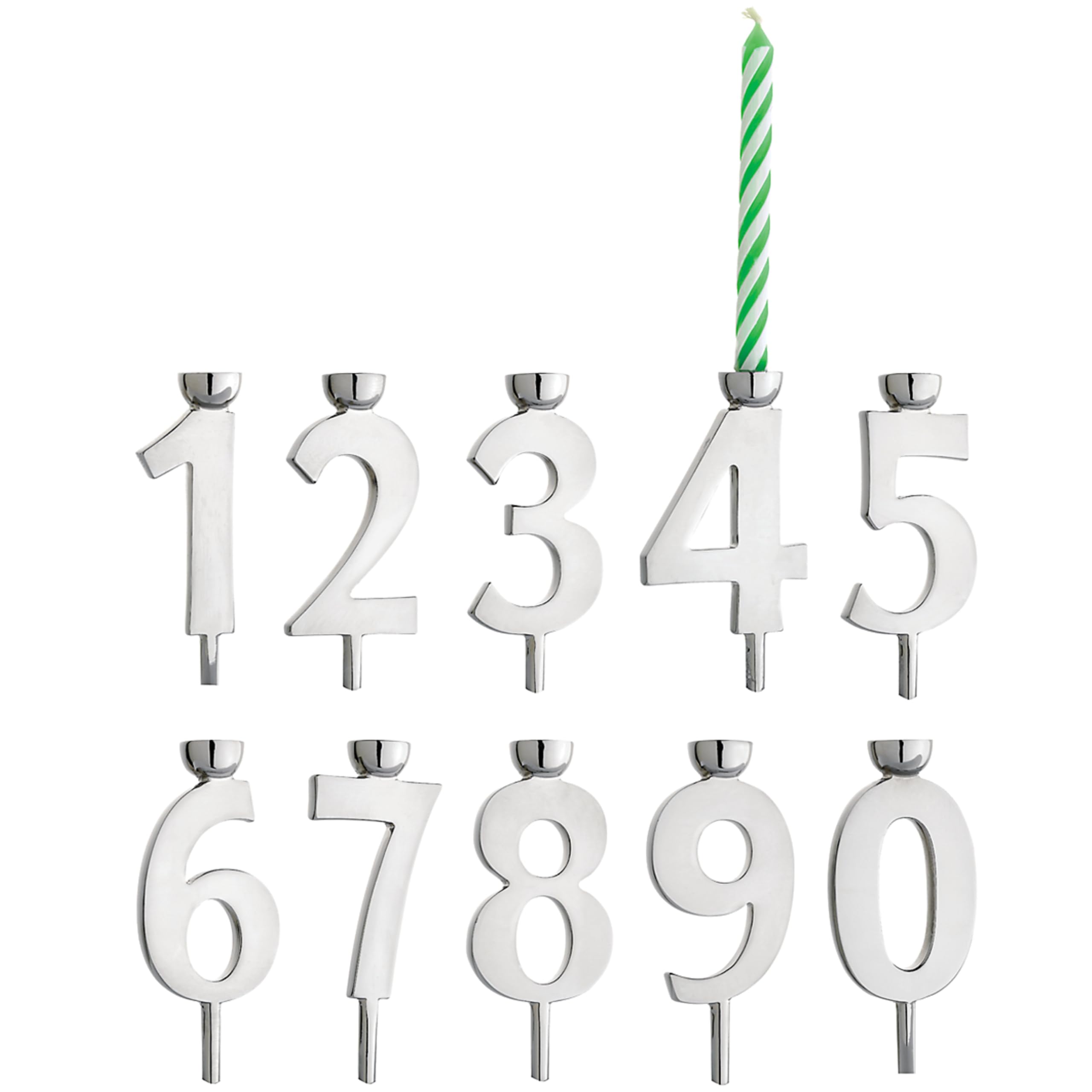Reed & Barton Lets Celebrate 10-Piece Candleholder Set, 1.00 LB, Metallic