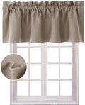 Hiasan Valance Curtains For Kitchen Blackout Thermal Insulated Solid Window Curtain Valance, Camel, 52 X 18 Inches, 1 Panel