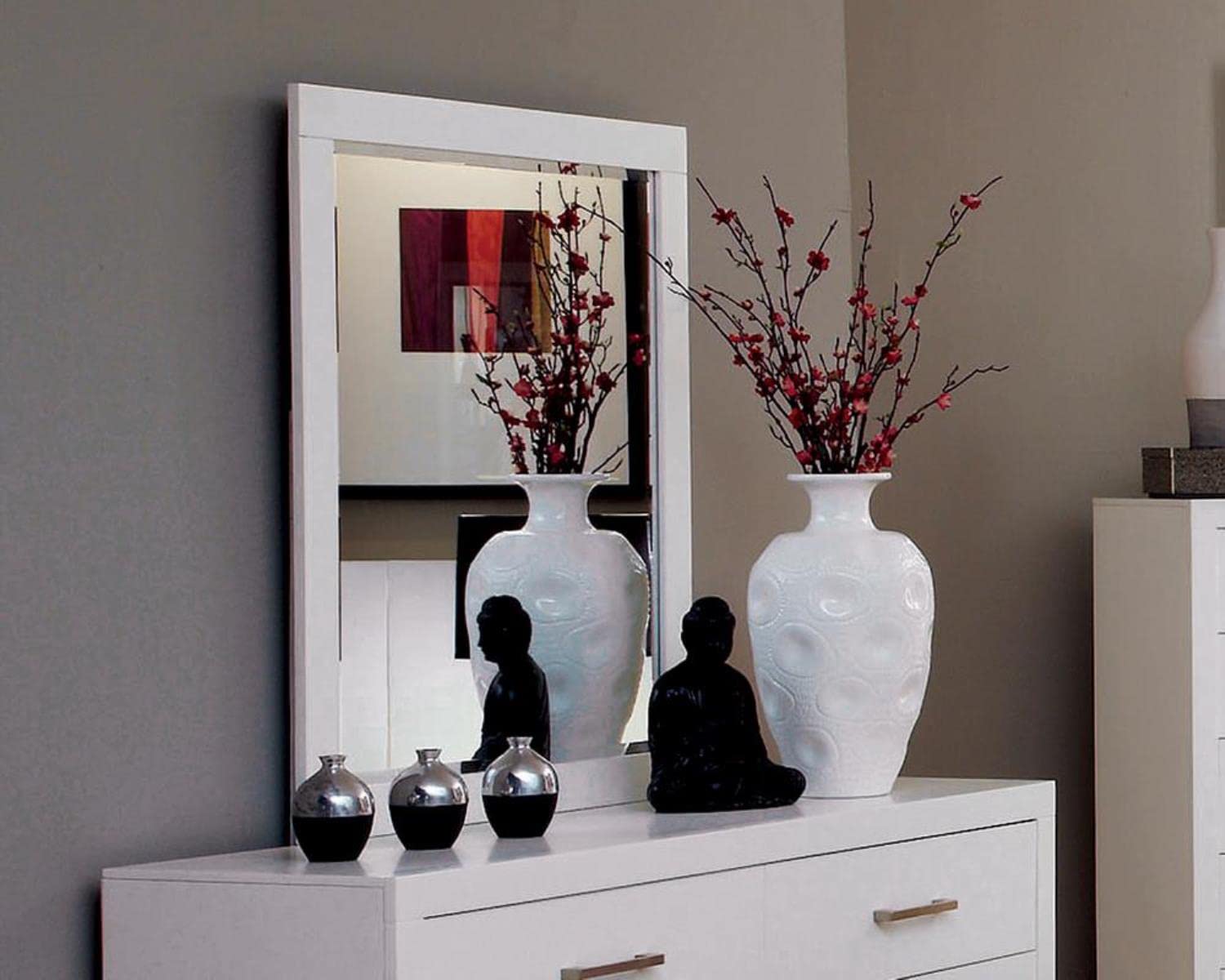 Coaster Home Furnishings Jessica Rectangular Mirror White
