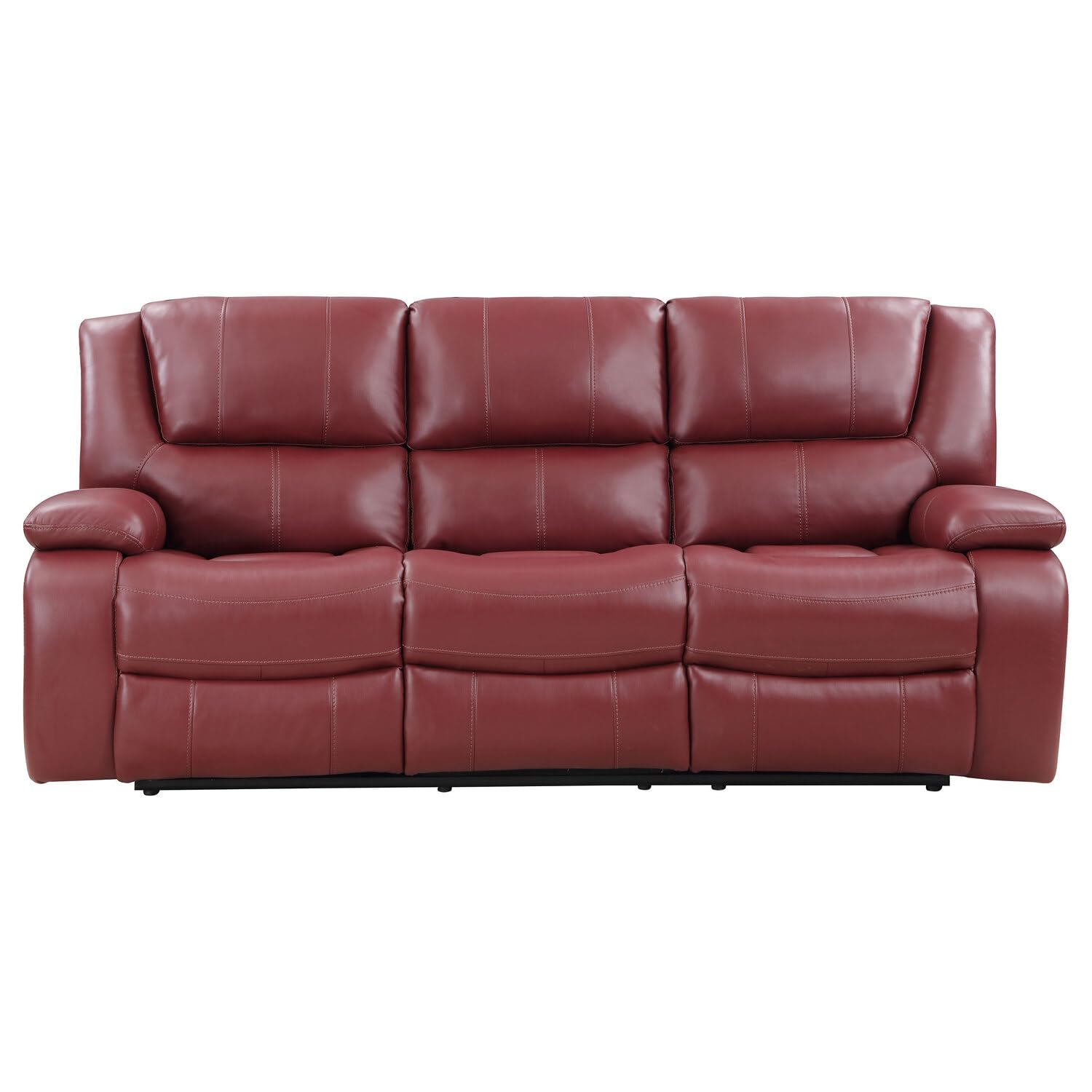 Coaster Home Furnishings Camila 2-Piece Upholstered Reclining Sofa Set Red Faux Leather