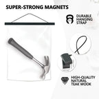 Artmag 4 Pack Magnetic Poster Hanger Frame, 22X34 22X28 22X30 Light Wood Wooden Magnet Poster Frame For Maps Canvas Artwork Pict
