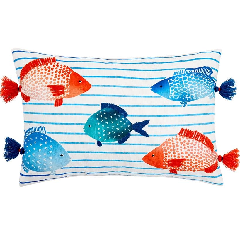 Coastal-Inspired Accent Pillows - Fish