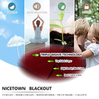 Nicetown Burgundy Blackout Window Curtain For Kitchen Noise Reducing Solid Grommet Window Treatment Drapery/Drape For Thanksgivi