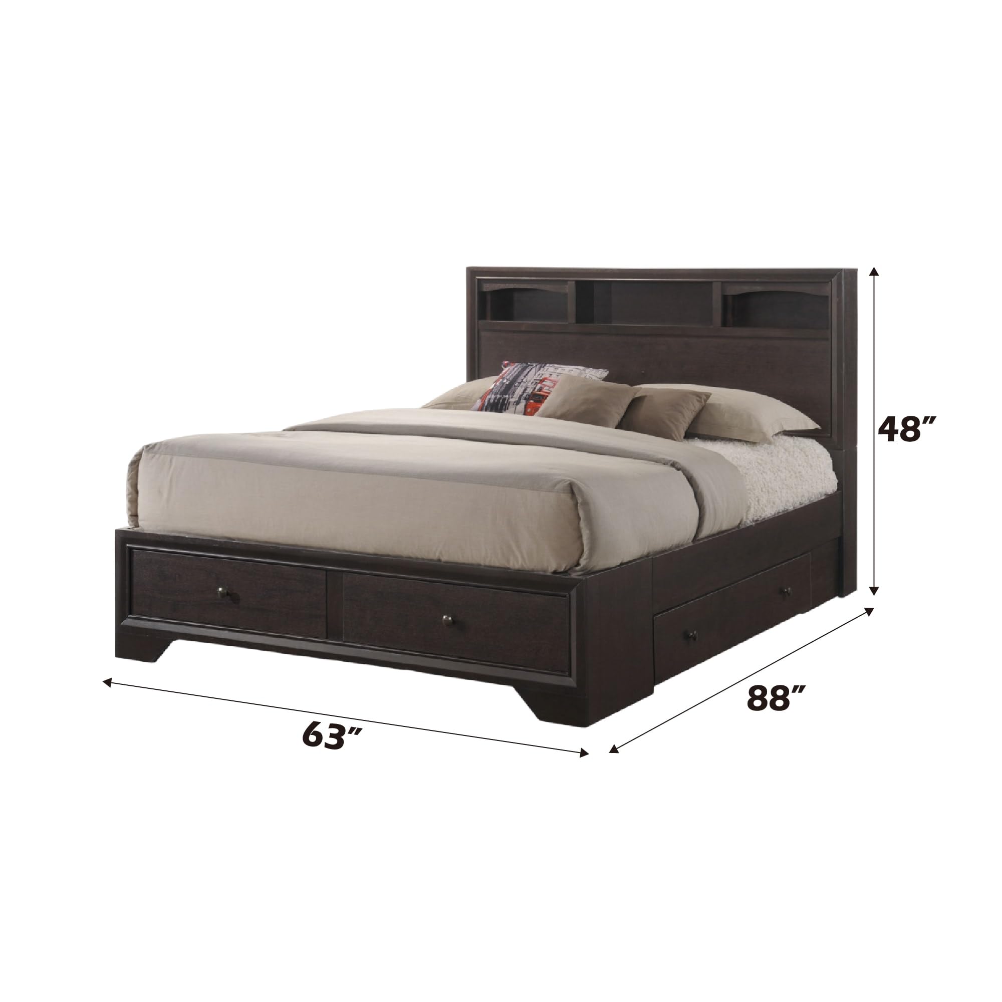 Acme Madison Ii Queen Storage Bed In Espresso