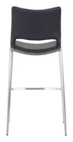 Ace Bar Chair (Set of 2) Black & Silver
