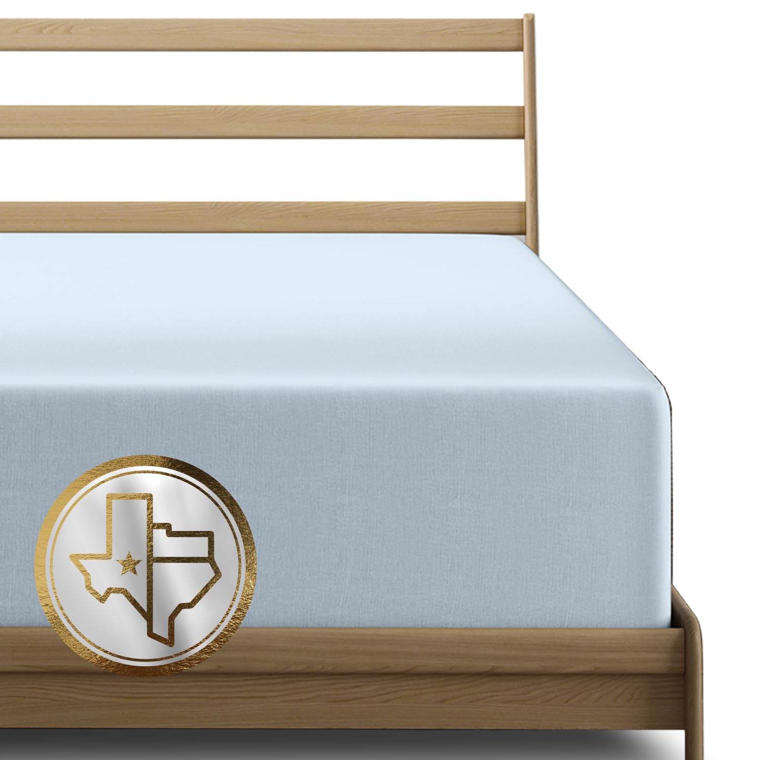 Texas Linen Co. Luxury Egyptian Cotton Twin Fitted Sheet Only - 1000 Thread Count 16' Twin Deep Pocket Fitted Sheet, Smooth, Sa