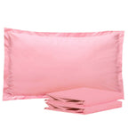 Ntbay 100% Brushed Microfiber King Pillow Shams Set Of 2, Super Soft And Cozy, Wrinkle, Fade, Stain Resistant 20X36 Inches Oxford Pillowcases, Pink