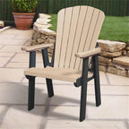 American Furniture Classics 511WWBK Fan Back Chair, Weatherwood and Black